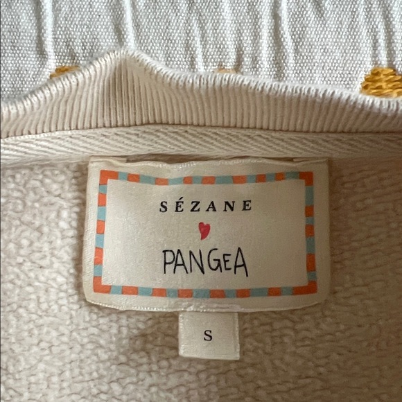 Sezane Amour Libre Oiseau Sweatshirt - Sézane X Pangea Cream / Multicolour - Picture 4 of 7